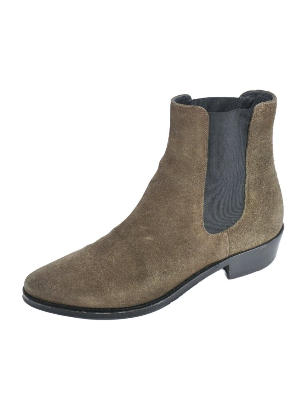 Celine Boots Short Side Gore Shoes Suede Khaki Green